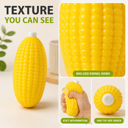 Yellow corn squishy molded kernel texture details